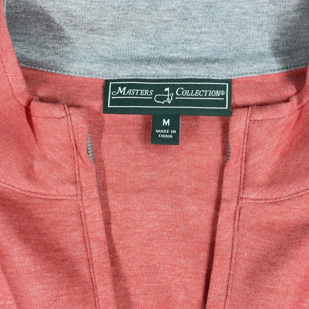 Masters Collection Men's M Coral 1/4 Zip Pullover Long Sleeve - Golf Wear NWOT